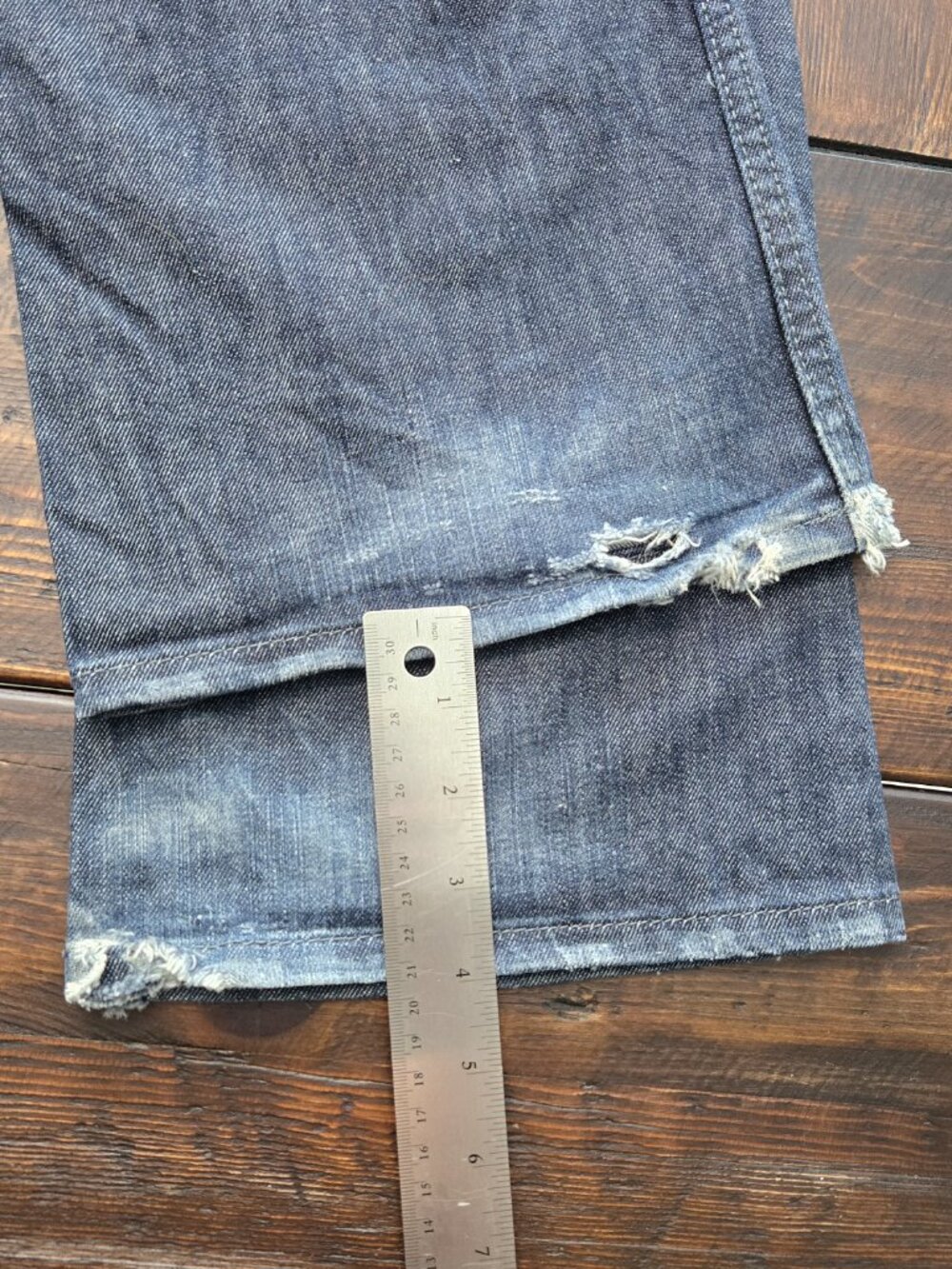 Guess Vintage Y2K Distressed Women's Foxy Flare Leg Blue Jeans Size 26×33.5 - Picture 13 of 13